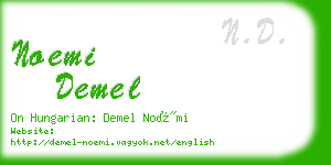 noemi demel business card